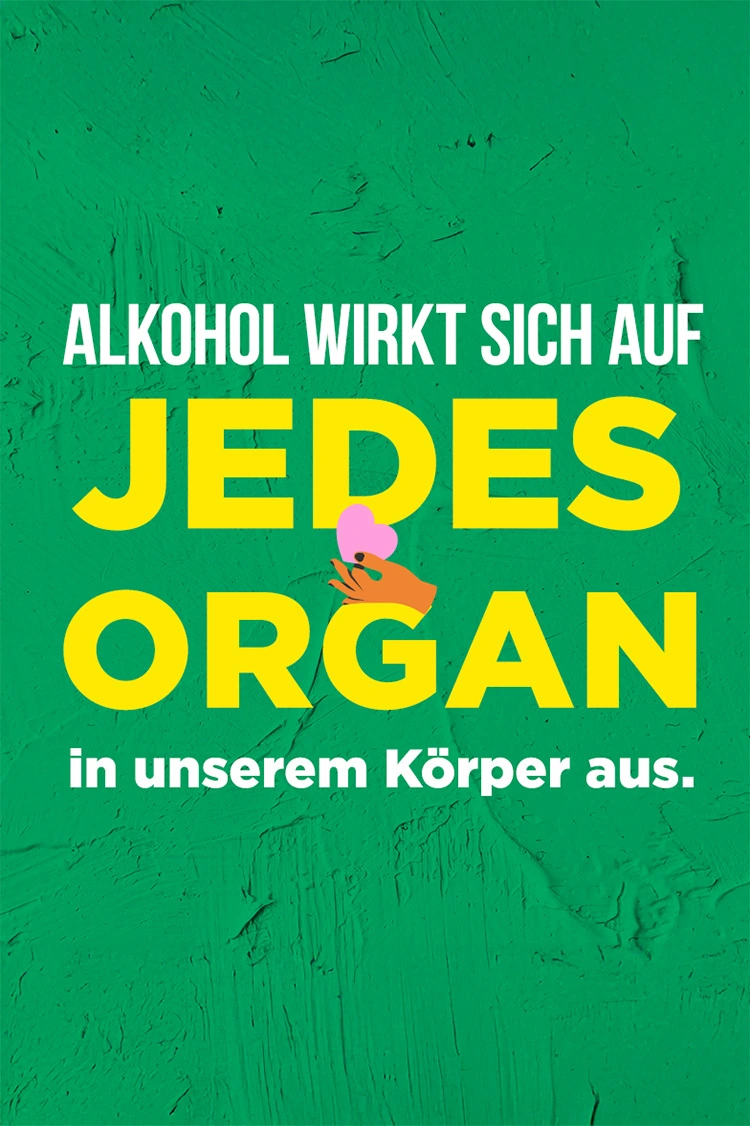 Infographic Hand Holding Heart German Text Green Background Health Message
Drinksmart