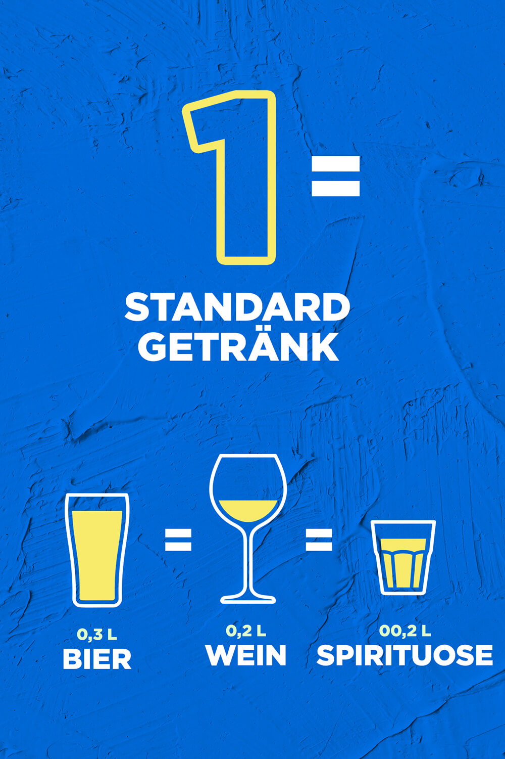 Infographic Standard Drink Icons Beer Wine Spirit German Text Blue Background Drinksmart