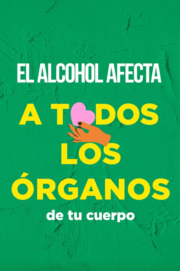 Infographic Hand Holding Heart Spanish Text Green Background Health Message Drinksmart