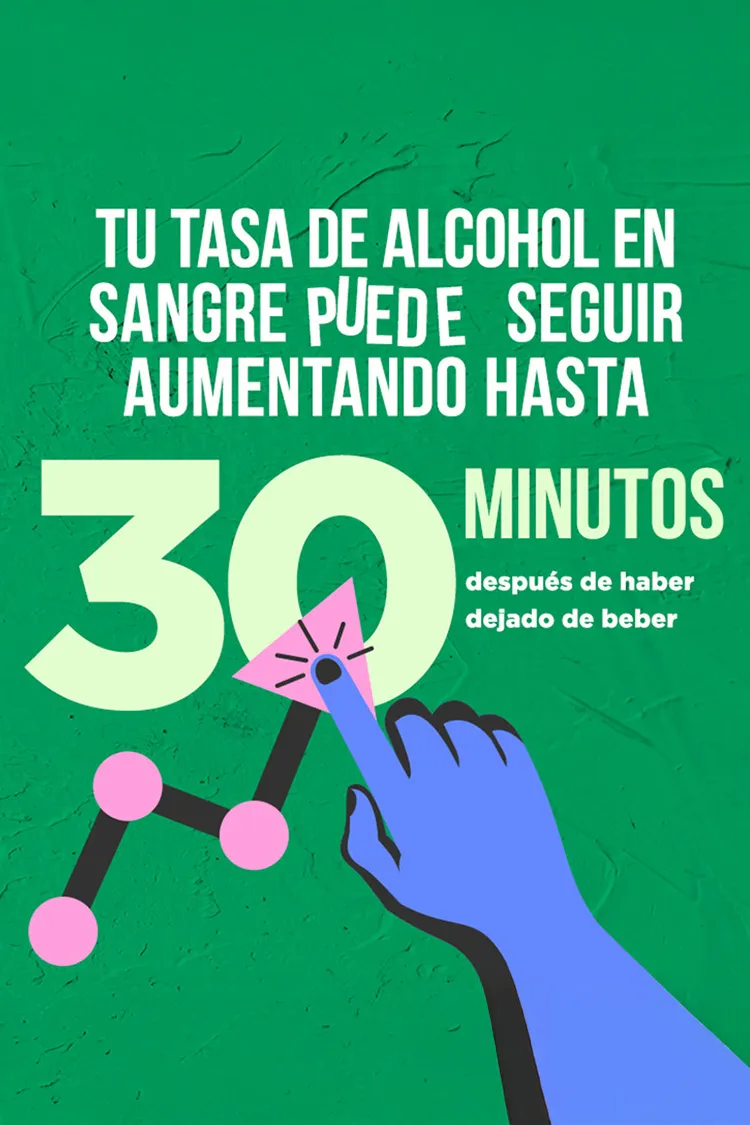 Infographic Hand Pointing Chart Number Thirty Spanish Text Green Background Drinksmart